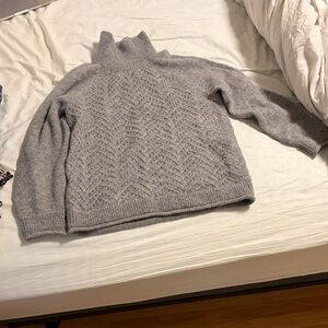 Poetry Heather Gray Cowl Neck Sweater